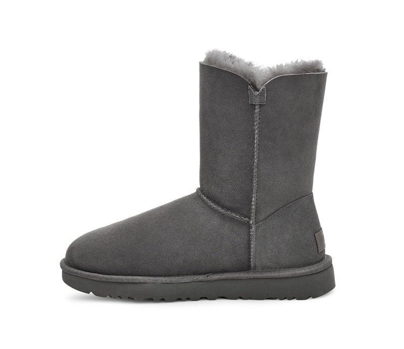 Gray Side-Zip Mid-Calf Boots – In Stock