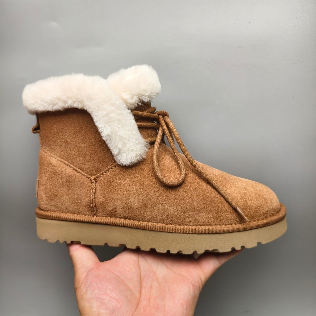 Chestnut Mid-Top Lace-Up Casual Shoes – In Stock