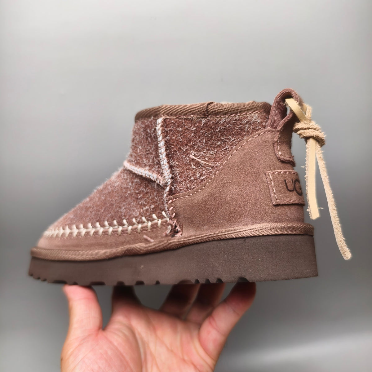 Brown Suede Back Strap Signature Shoes – In Stock