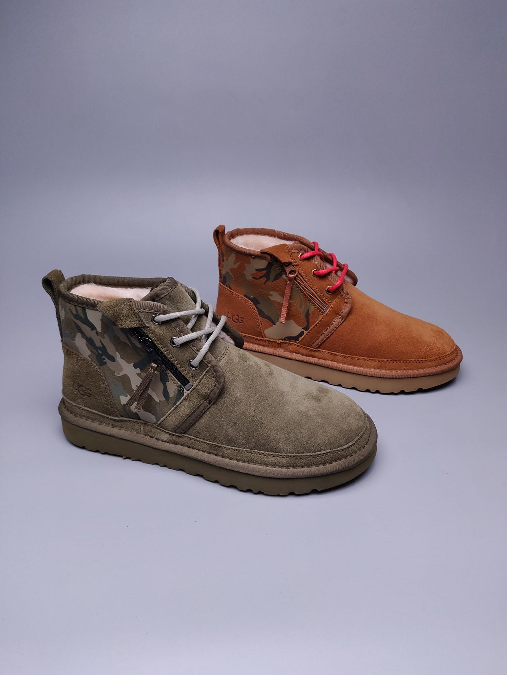 Army Green Camo Color-Block Men's Shoes – In Stock